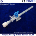 Blister embalado cateter IV descartável médica / cateter IV com porta de injeção 22g